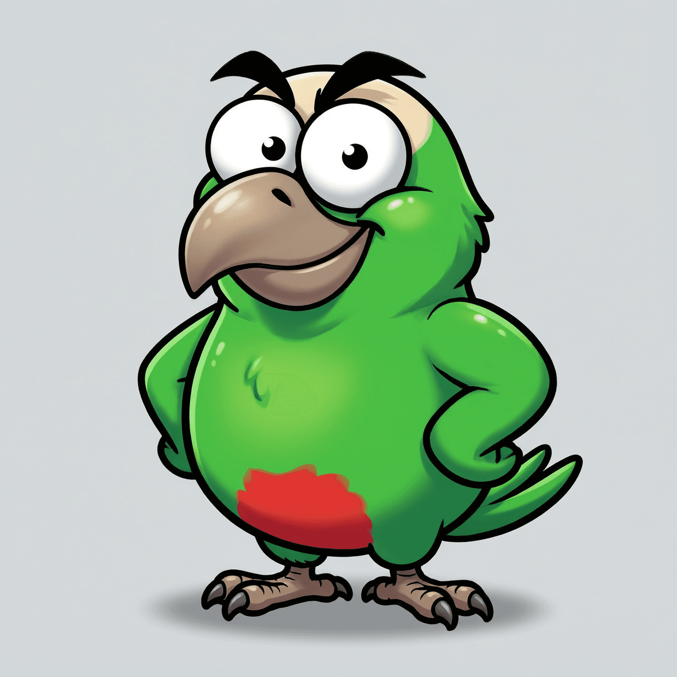 Cotorra de La Española de plumaje verde con la frente blanca, posada en una rama.